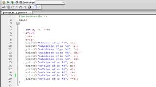 C Programming Tutorial - 60: Pointer to a Pointer