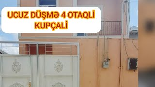 KONKRET Düşmə 4 OTAQLİ KUPÇALİ EV 120 KV SAHƏSİ VAR. 50 KV MƏNZİLİN QİYMƏTİNƏ TOP DAĞİTMAZ HEYET EVİ