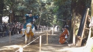 人馬一体の技に歓声　鹿島神宮で流鏑馬神事