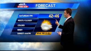 Windy, cooler weather forecast for Saturday