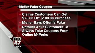 Meijer warns customers about bogus coupon