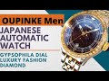 OUPINKE Men Japanese Automatic Watch Gypsophila Dial Luxury Fashion Diamond @awesomewatches