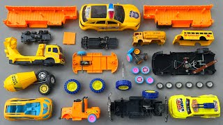 Attachment of Toy Vehicles | Container Truck, Police Car, Mixer Truck, School Bus | PlayToyTime TV