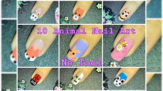 Animal Nail Art for Short Nails #18