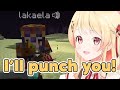 Kanade immediately regrets threatening Kaela in Minecraft【Collab】