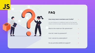 FAQ Accordion Card | HTML CSS JavaScript