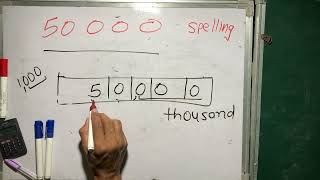 50000 Spelling | Number in words | Spelling hindi english | Hindi | Surendra khilery