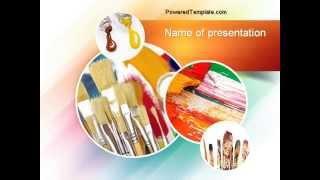 Paintbrushes PowerPoint Template