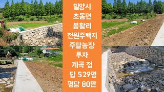 밀양시 초동면 봉황리(답529평,계곡접,평당80만)