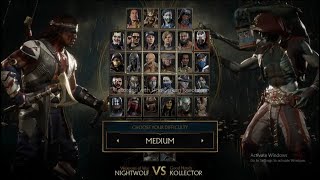 MORTAL KOMBAT 11_ NIGHTWOLF VS.  KOLLECTOR (MEDIUM) نایت ولف در برابر کالکتور