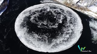 Un disque de glace géant se forme dans une rivière américaine à cause d'un froid polaire