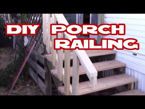 How to make deck / porch railing easy with just 2x4's DIY Home Depot materials How to make deck / porch railing easy with just 2x4's DIY Home Depot materials