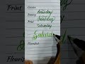 different handwriting styles saturday beautifulhandwriting cursive bouncy print flourishing