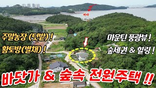 (매물번호 : H411) 바닷가 \u0026 울창한 숲속에 힐링 황토방이 있는 전원주택 매매 물건입니다.