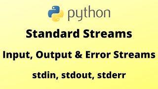 Python Standard Streams || CLASS 12 XII Computer Science (CBSE)