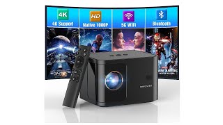 5G WiFi Mini Bluetooth Projector 4K Support, 300 ANSI HD 1080P Portable Video Projector