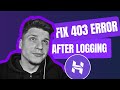 How Do I Fix 403 Error After Logging Into Your Hostinger Account On Hostinger