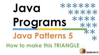 60 Java Patterns Triangle 4 Code |