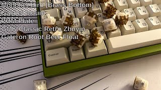 Monokei Hiro (Brass Bottom) | POM Plate | Gateron Root Beer Float | Sound Test