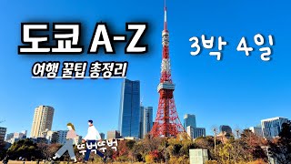 도쿄 3박 4일 여행 총정리 🌟 | 꽉찬 일정추천 | 자체1.2배속 4K 🍬  | 디저트맛집 | 후지산 가와구치코 | 시부야스카이 | 아키하바라 이케부쿠로 | 오다이바 | 아사쿠사