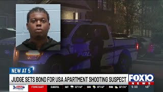 Judge sets $100,000 bond for USA apartment shooting suspect
