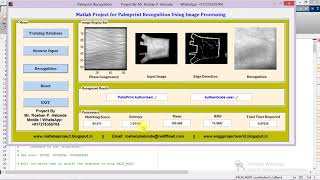 Palmprint Recognition System Image Processing Matlab Project Code