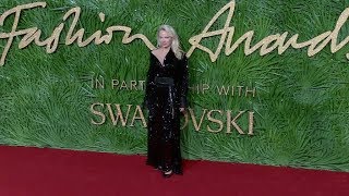 Pamela Anderson on the red carpet for the The Fashion Awards 2017 in London