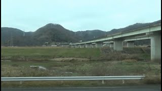 【電車窓】福山駅から府中駅へ　　（広島県 2024.1.20)