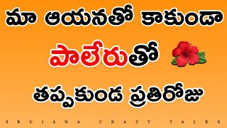 పాలేరుతో ప్రతిరోజు  | Stories in Telugu | Telugu Kathalu | Jeevitha Sathyalu | Srujana Crazy Talks