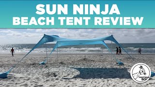 Review The Best Beach Tent Sun Shade  Sun Ninja  What Is The Best Beach Sun Shade