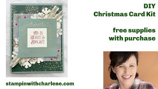 DIY Christmas Cards Tutorial and Kit in the Mail #cardkit #christmascards #diychristmascards