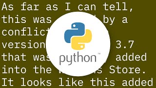 "Permission Denied" trying to run Python on Windows 10