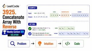 Concatenate Array With Reverse | Leetcode weekly contest 501 | #3925