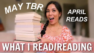 📚 what i'm reading in may + what i read in april!! 🌱 TBR + monthly wrapup video!