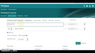 Proquest Central - Basic & Advanced Search TK