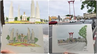 Urban Sketching: Democracy Monument