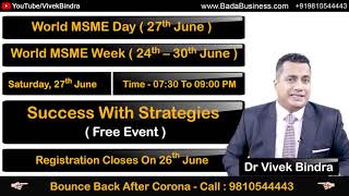 41 सफलता के 21 सूत्र   Success With Strategies   Free Webinar   Dr Vivek Bindra