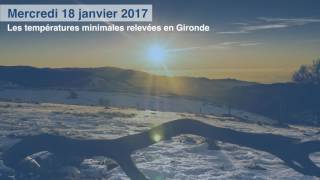 Froid : les températures minimales relevées ce mercredi en Gironde