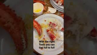 With scissor and my special fork I demolished crab night #buffet #seafood #crab #kingcrab