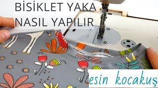 BİSİKLET YAKA NASIL YAPILIR #bisikletyaka #çimadikişi #overlok #YAKASERİSİ