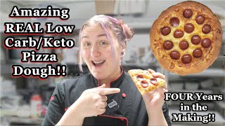 Make Deliciously Soft and Chewy Keto Pizza Crust!!