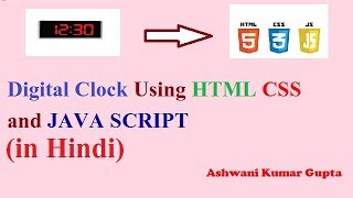 Digital Clock using HTML ,CSS and Java Script in Hindi | Urdu