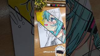 Drawing Hatsune Miku!✨ Stained Art #プロセカ #hatsunemiku #初音ミク #art #shorts