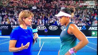 Osaka Naomi Australian Open Tennis semifinals Victory interview 大坂なおみ選手 全豪オープン 準決勝に勝って決勝進出 勝利インタビュー