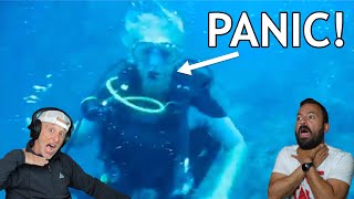 Divers React to OUT OF AIR divers caught on video