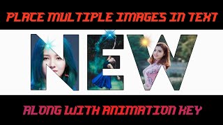 How to place multiple image/video inside text using filmora9||How to use video keyframe||2020