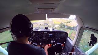 Cessna 172 Single Pilot  Evening Flight (CZBA - CYFD - CZBA)