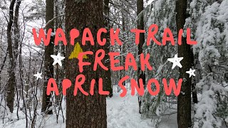 Wapack Trail in Freak April Snow