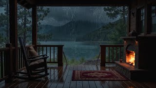 Sitting On The Porch On A Stormy Day Heavy Rain And Fireplace Sounds To
