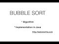 Bubble Sort Algorithm and It's Program in Java